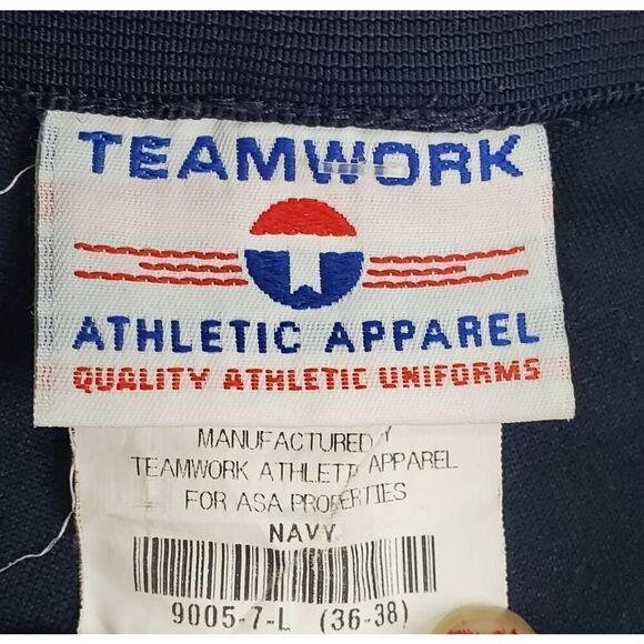 TEAMWORK ATHLETIC APPAREL QUALITY ATHLETIC UNIFORMS Shorts Navy Size 36-38 - Picture 3 of 8
